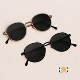 ILUV 2pcs Vintage Metal Frame Fashion Glasses Set