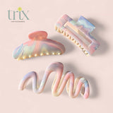 TRIX 3pc Pastel Rainbow Gradient Hair Clamp Set