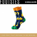 FOOTSIES Fruity Funky Retro Vintage Plaid Pattern Crew Socks Pair
