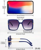 ILUV Retro Oversize Square Colored Frame Fashion Sunglasses