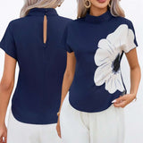 VINTA Vintage Floral Mock Neck Top