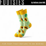 FOOTSIES Fruity Funky Retro Vintage Plaid Pattern Crew Socks Pair