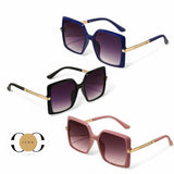 ILUV Retro Oversize Square Colored Frame Fashion Sunglasses