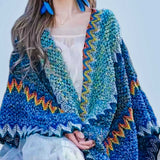 WRAP Boho Ethnic Shawl | Cozy Layered Poncho