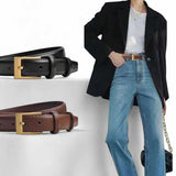 TAILLE Vintage Square Buckle Leather Belt 1”