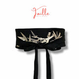 TAILLE Embroidered Wide Obi Waist Belt Wrap