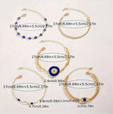 BLING Charms 5pc Turkish Evil Eye Bracelet Set