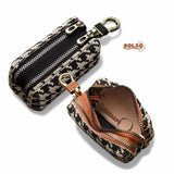 BOLSO Vintage Plaid Key Holder Double Zip Purse (Unisex Easy Gift)