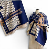 WRAP Warm Rectangular Shawl | Navy Edition