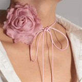 BLING Multi Style Rosette Tie Necklace Belt