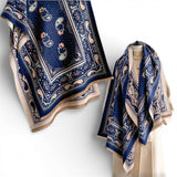 WRAP Warm Rectangular Shawl | Navy Edition