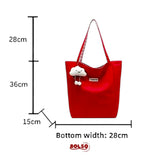 BOLSO Lightweight Retro Checkered Reversible Fabric Fun Shopper Tote Bag