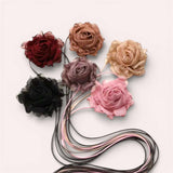 BLING Multi Style Rosette Tie Necklace Belt