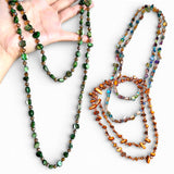 BLING Boho Vintage Shell Beads Long Necklace