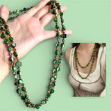BLING Boho Vintage Shell Beads Long Necklace