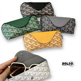 BOLSO Patterned Leather Sunglasses Protective Case