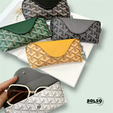 BOLSO Patterned Leather Sunglasses Protective Case