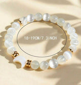 ANCHOR Crescent Moon Pendant Selenite Energy Bracelet