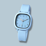 BLING Time Square Face Silicone Strap Quartz Wrist Watch