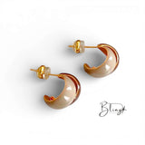 BLING Vintage Chic Enamel Stud Earrings