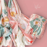 WRAP Luxury Floral Satin Scarf | Multi-Way Wrap for Day to Night Looks