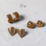 BLING 3pairs Vintage Two Tone Earrings Set