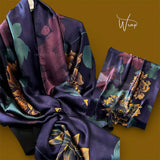 WRAP Luxury Floral Satin Scarf | Multi-Way Wrap for Day to Night Looks