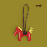 BOLSO Leather Colorful Horse Bag Charm Pendant