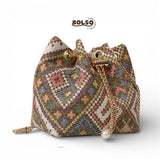 BOLSO Vintage Mini Bucket Chain Strap Crossbody Bag