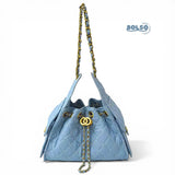 PREORDER BOLSO Premium Quilted Suede Classic Chain Bag
