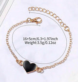 BLING TIME Leather Strap Heart Watch Bracelet Set WB02