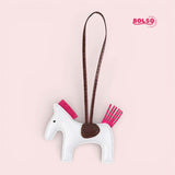 BOLSO Leather Colorful Horse Bag Charm Pendant