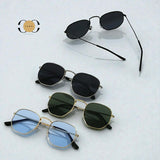 ILUV 4pc Retro Metal Frame Vintage Sunglasses Set