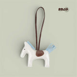 BOLSO Leather Colorful Horse Bag Charm Pendant