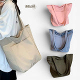 BOLSO Kanso Minimalist Zipper Pocket Daily Tote Bag