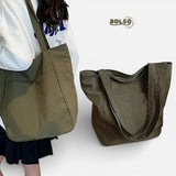 BOLSO Kanso Minimalist Zipper Pocket Daily Tote Bag