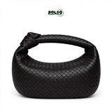 BOLSO Knot Handle Woven Leather Hobo Bag (40cm Width)