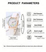 BLING Time Summer White Floral Watch Flower Bracelet Set
