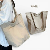 BOLSO Kanso Minimalist Zipper Pocket Daily Tote Bag