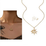 BLING Summer Boho Sun Pendant Necklace