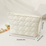 BOLSO Heart Quilted Cloud Zipper Organizer