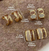 BLING 3pairs Vintage Two Tone Earrings Set