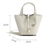 BOLSO Leather Mini Bucket Classic Open Bag