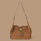 PREORDER BOLSO Premium Quilted Suede Classic Chain Bag