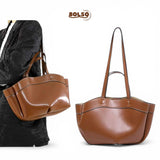 BOLSO Dumpling Open Tote Commuter Bag with Sling