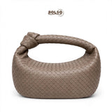 BOLSO Knot Handle Woven Leather Hobo Bag (40cm Width)