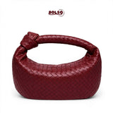 BOLSO Knot Handle Woven Leather Hobo Bag (40cm Width)