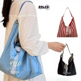 BOLSO Reversible Canvas Nylon Shoulder Bag