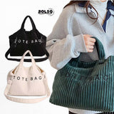 BOLSO Plush Corduroy Everyday Carry All Bag