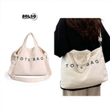 BOLSO Plush Corduroy Everyday Carry All Bag